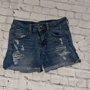 Abercrombie Midi Denim Shorts
